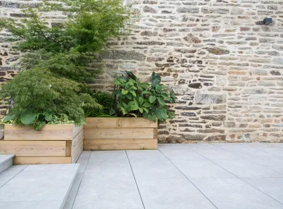 pilliers et clotures en pierre à Yzeure dans l'Allier 03